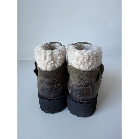 UGG Womens Winter Boots Sz 6.5 Benson Waterproof Wool Lining Leather Suede - Picture 8 of 11
